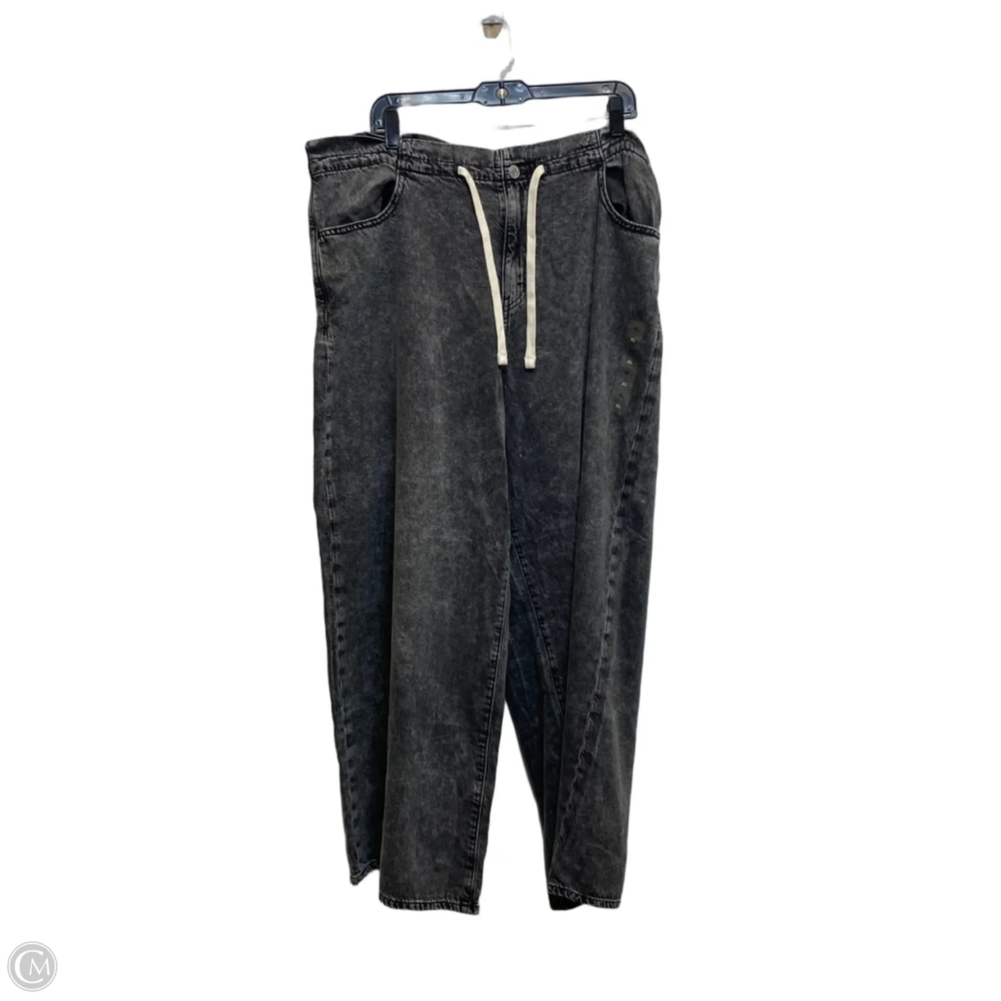 Jeans Wide Leg By Gap In Grey Denim, Size: Xl