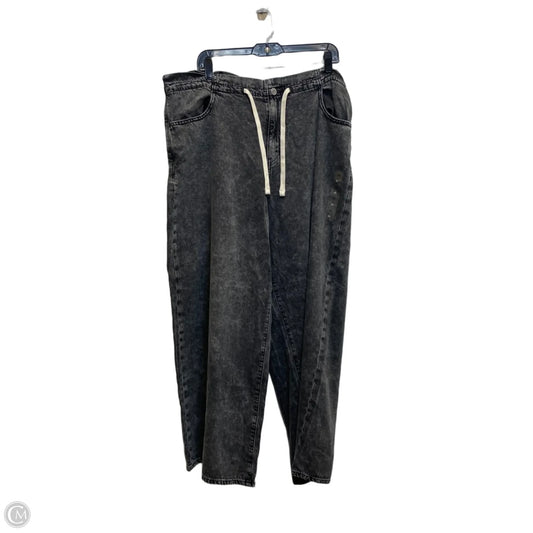 Jeans Wide Leg By Gap In Grey Denim, Size: Xl