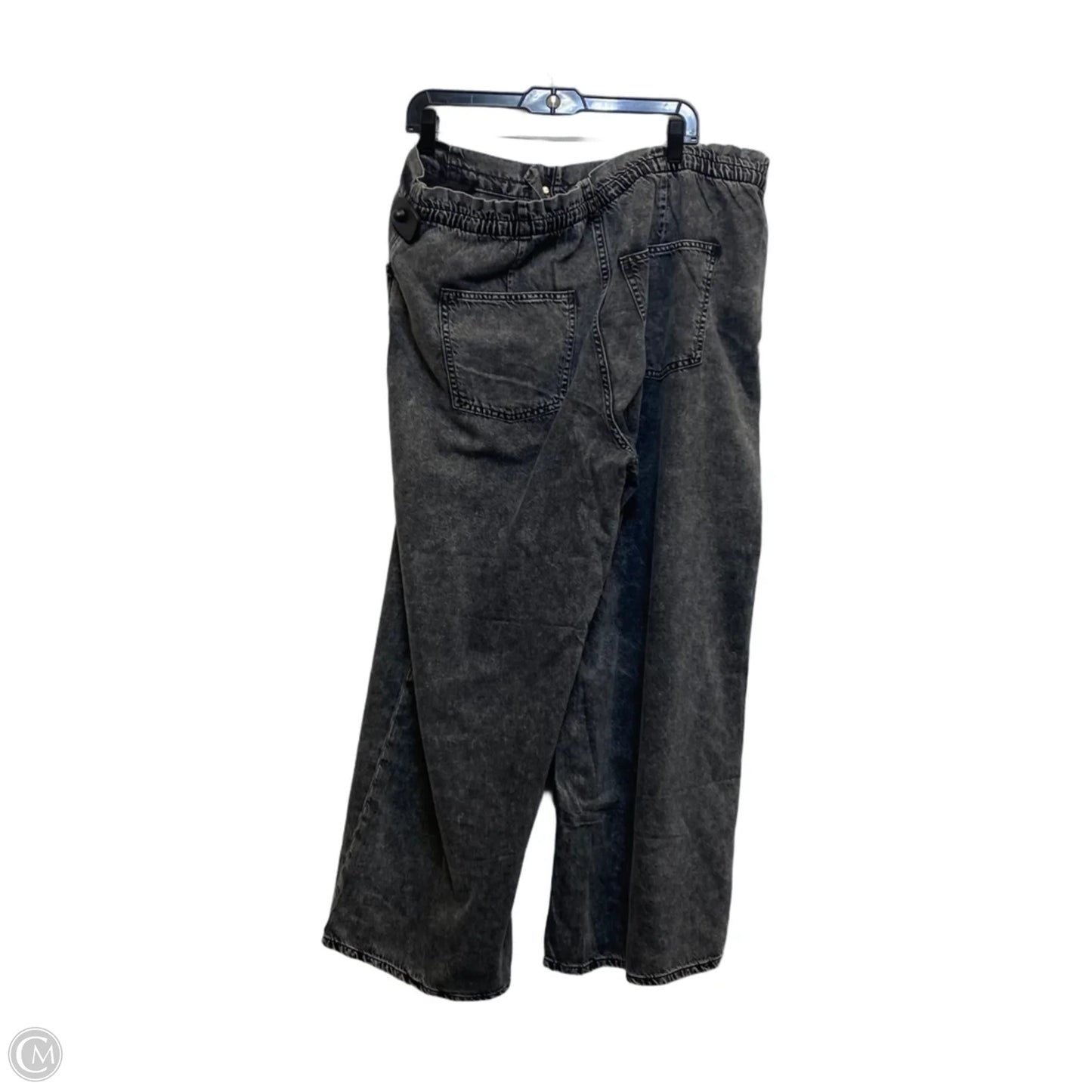 Jeans Wide Leg By Gap In Grey Denim, Size: Xl