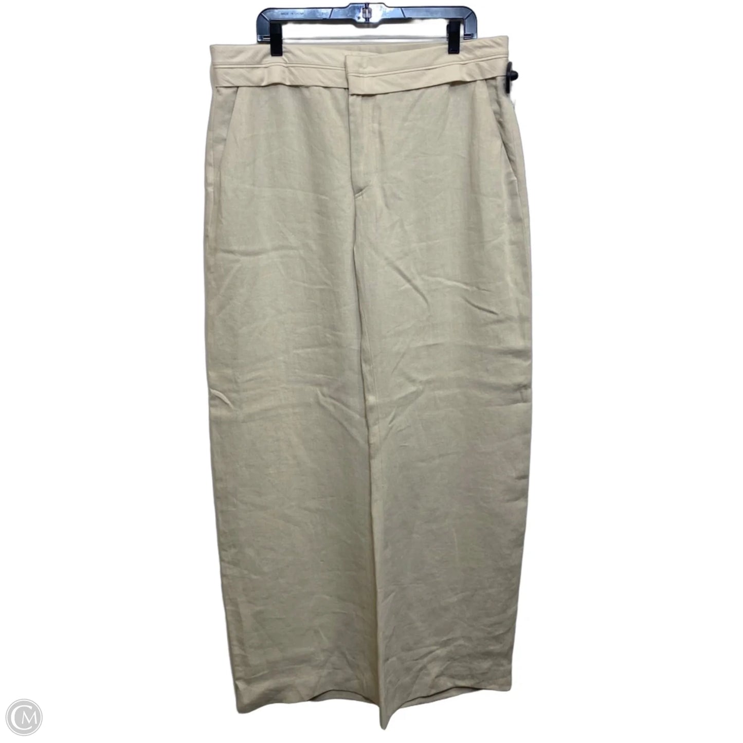 Pants Linen By Zara In Beige, Size: Xl