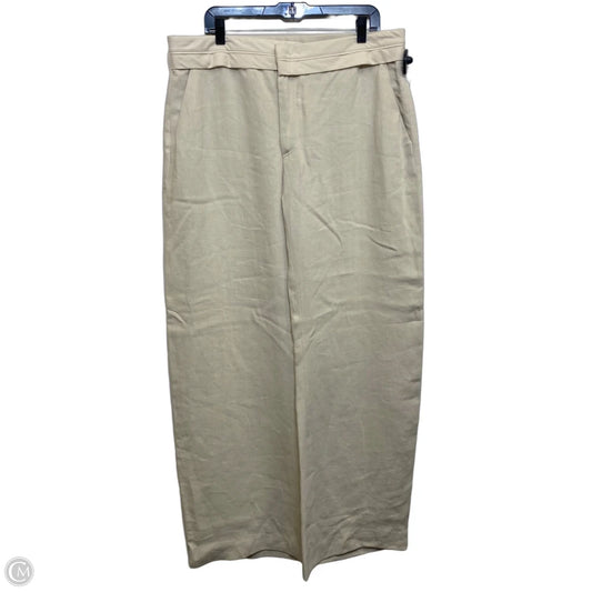 Pants Linen By Zara In Beige, Size: Xl