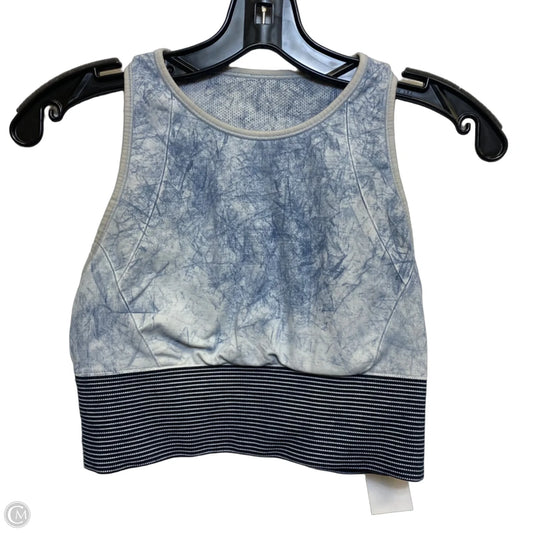 Athletic Bra Designer By Lululemon In Blue & Grey, Size: M