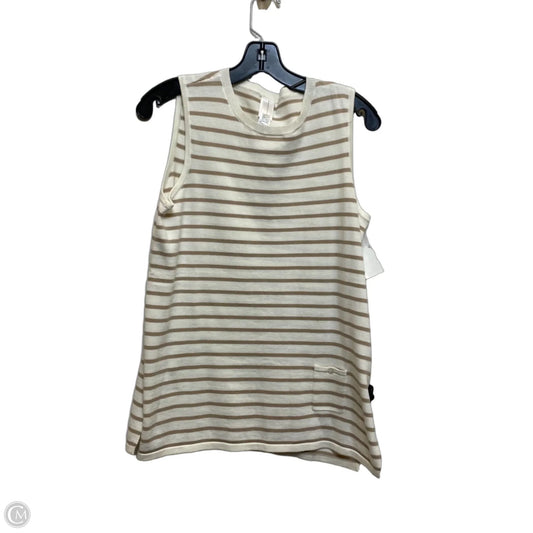 Top Sleeveless By Wynne Layers In Brown & Cream, Size: S
