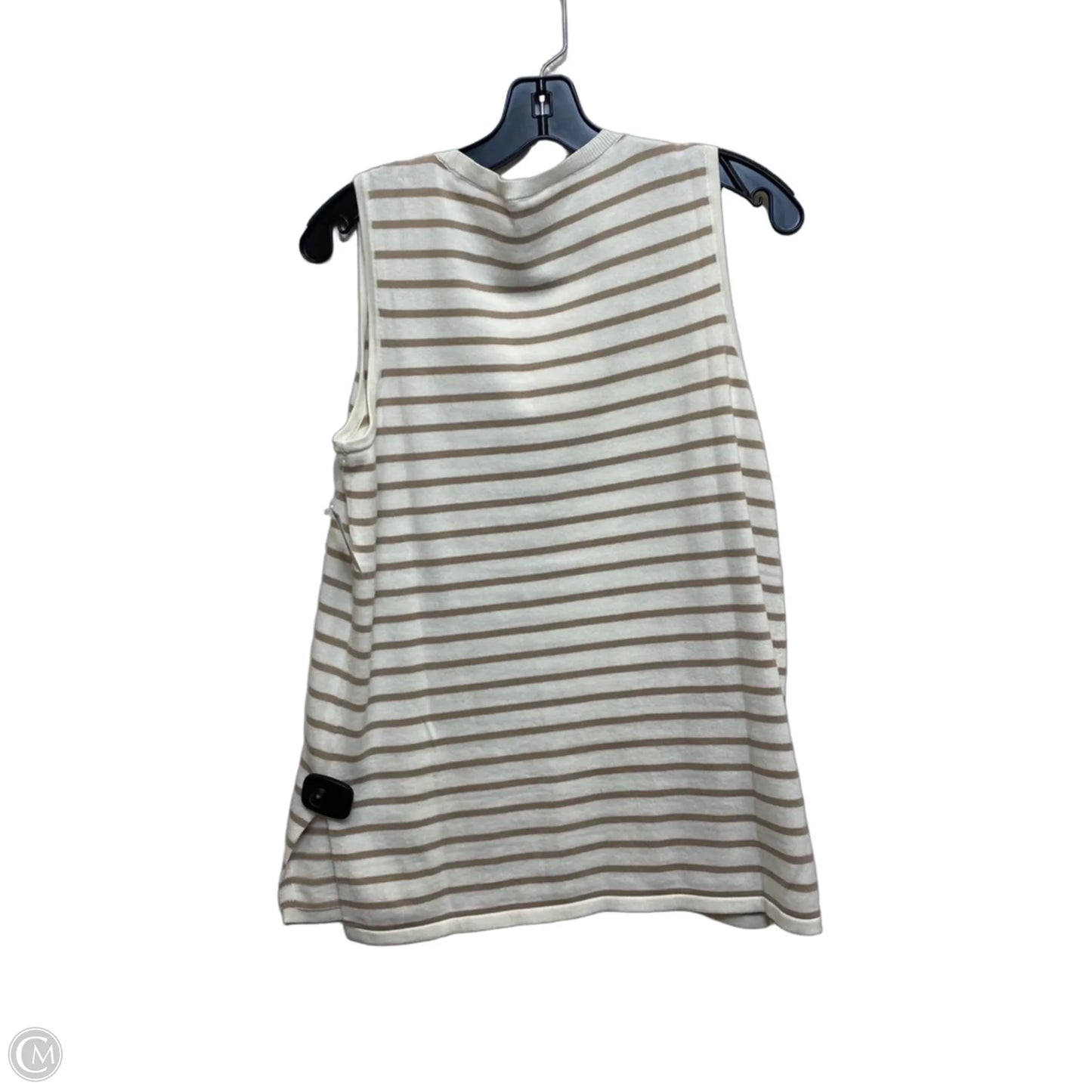 Top Sleeveless By Wynne Layers In Brown & Cream, Size: S