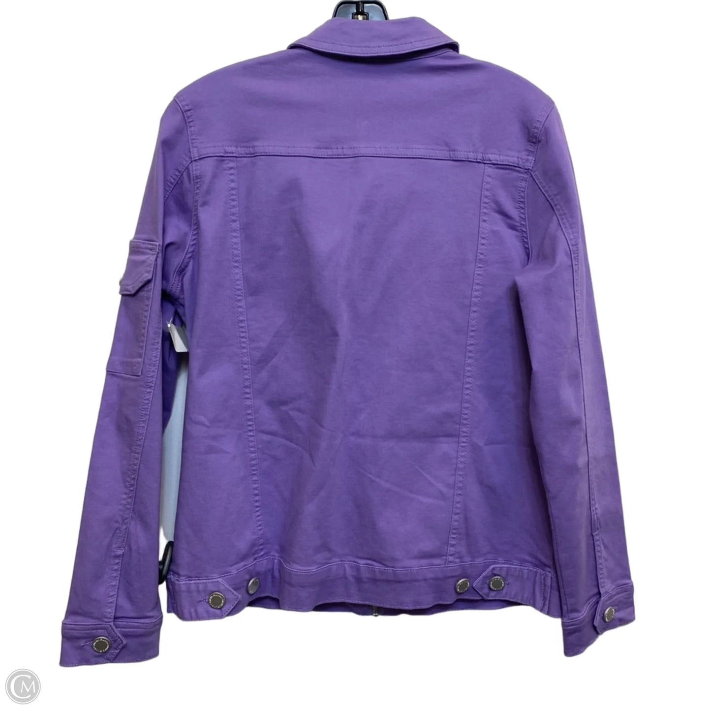 Jacket Denim By Dg2 In Purple Denim, Size: M