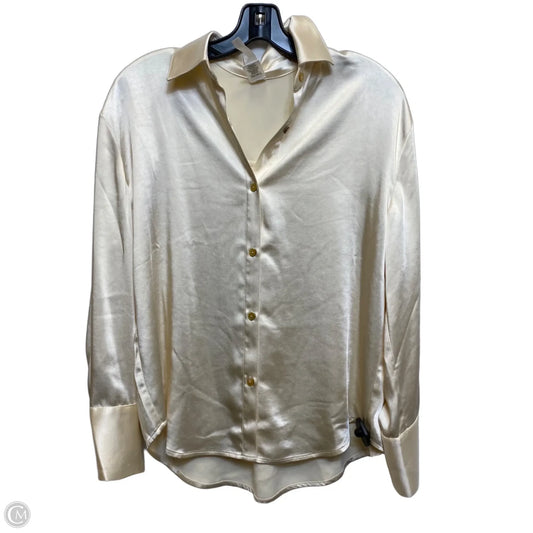 Blouse Long Sleeve By Wynne Layers In Cream, Size: Xs