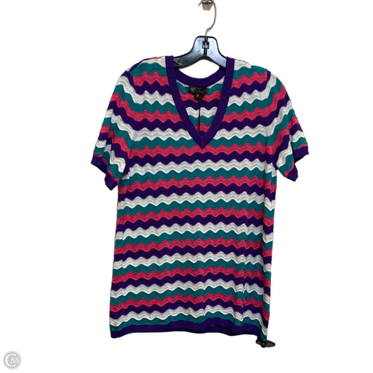 Top Short Sleeve By Dg2 In Multi-colored, Size: M
