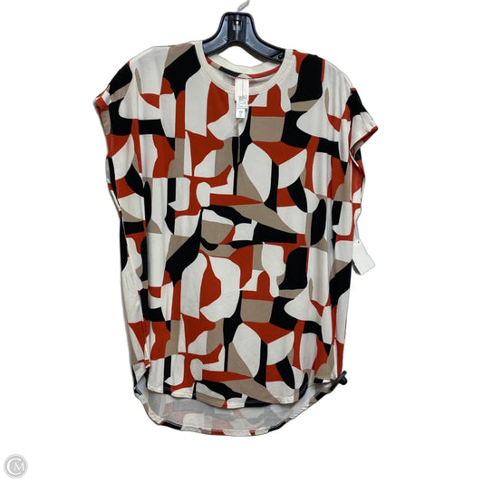 Top Sleeveless By Wynne Layers In Cream & Red, Size: Xs