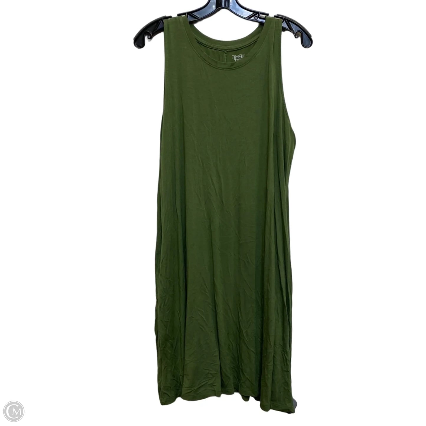 Dress Casual Short By Time And Tru In Green, Size: Xl