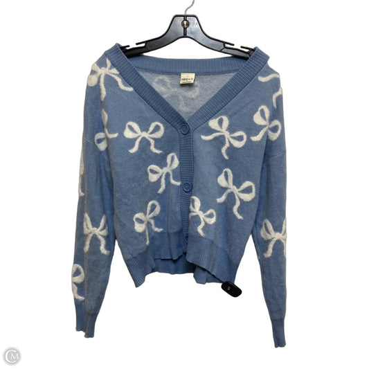Sweater Cardigan By Cme In Blue & White, Size: M