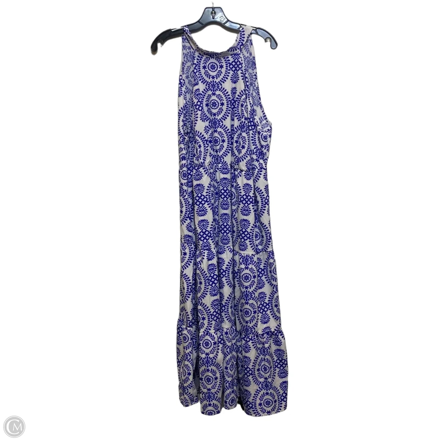 Dress Casual Maxi By Shein In Blue & White, Size: 2x