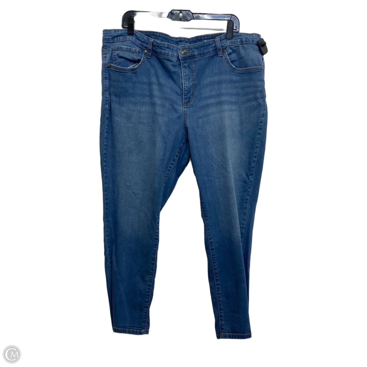 Jeans Skinny By New Directions In Blue Denim, Size: 20