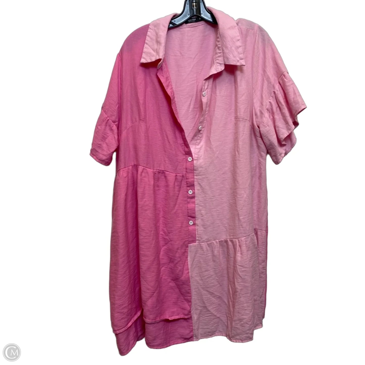 Dress Casual Short By Shein In Pink, Size: 2x