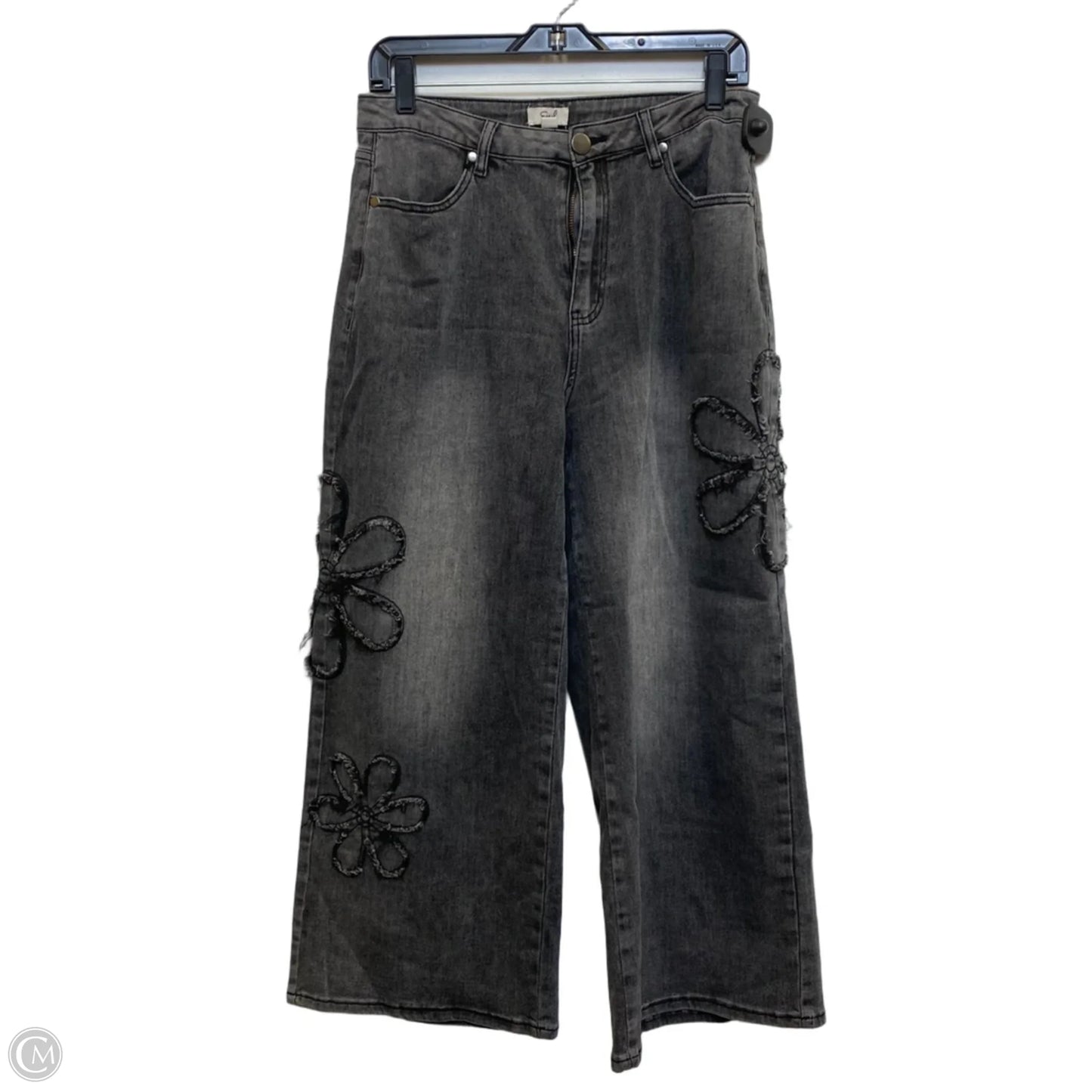 Jeans Wide Leg By Easel In Grey Denim, Size: M