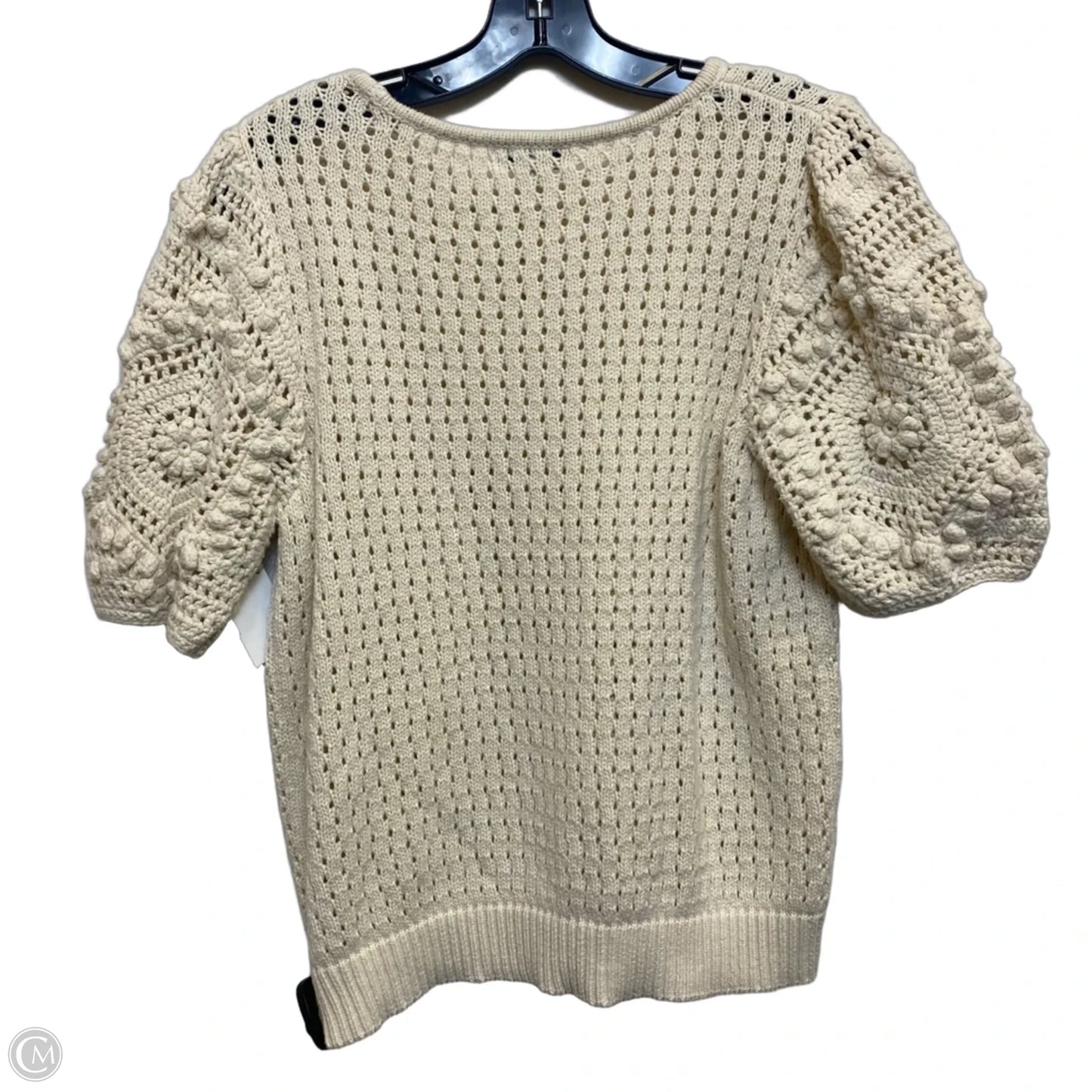 Top Short Sleeve By Polagram In Cream, Size: L