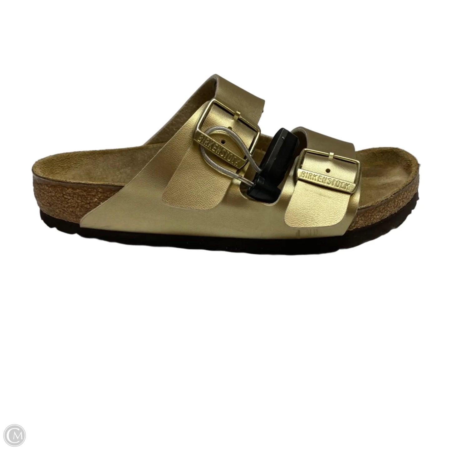 Sandals Flats By Birkenstock In Gold, Size: 6.5