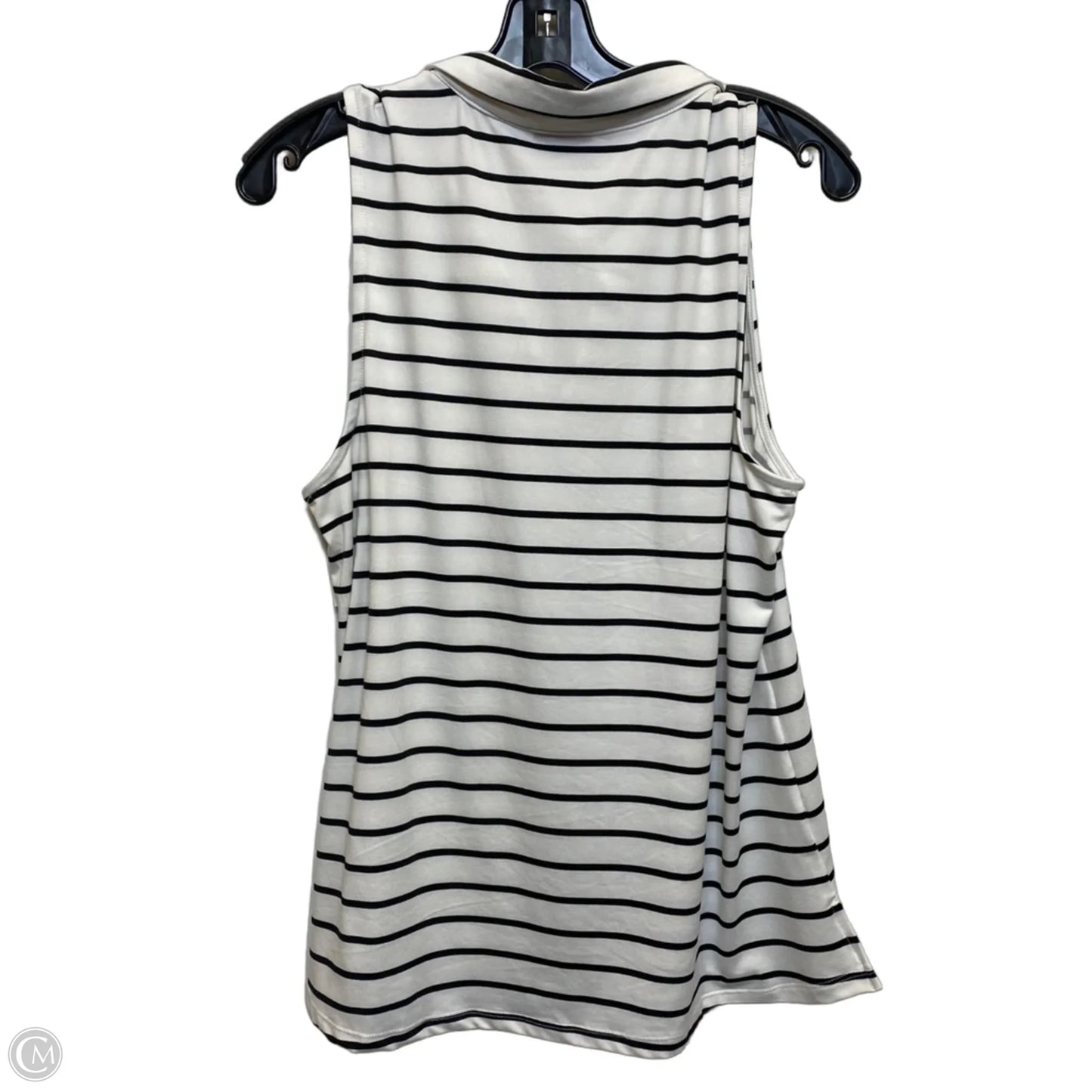Top Sleeveless By Bobeau In Black & White, Size: L
