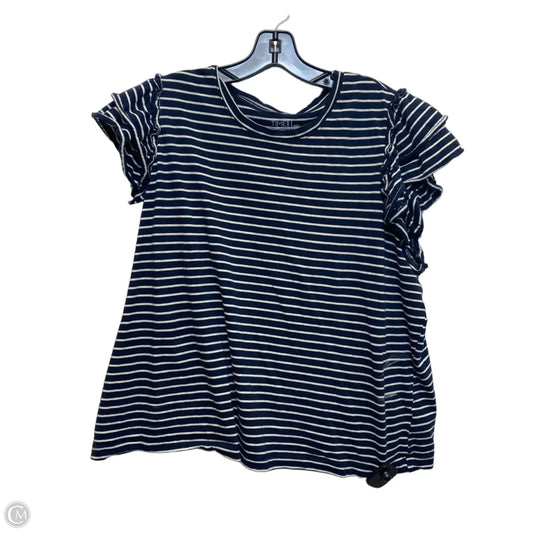 Top Sleeveless By Time And Tru In Blue & White, Size: Xxl
