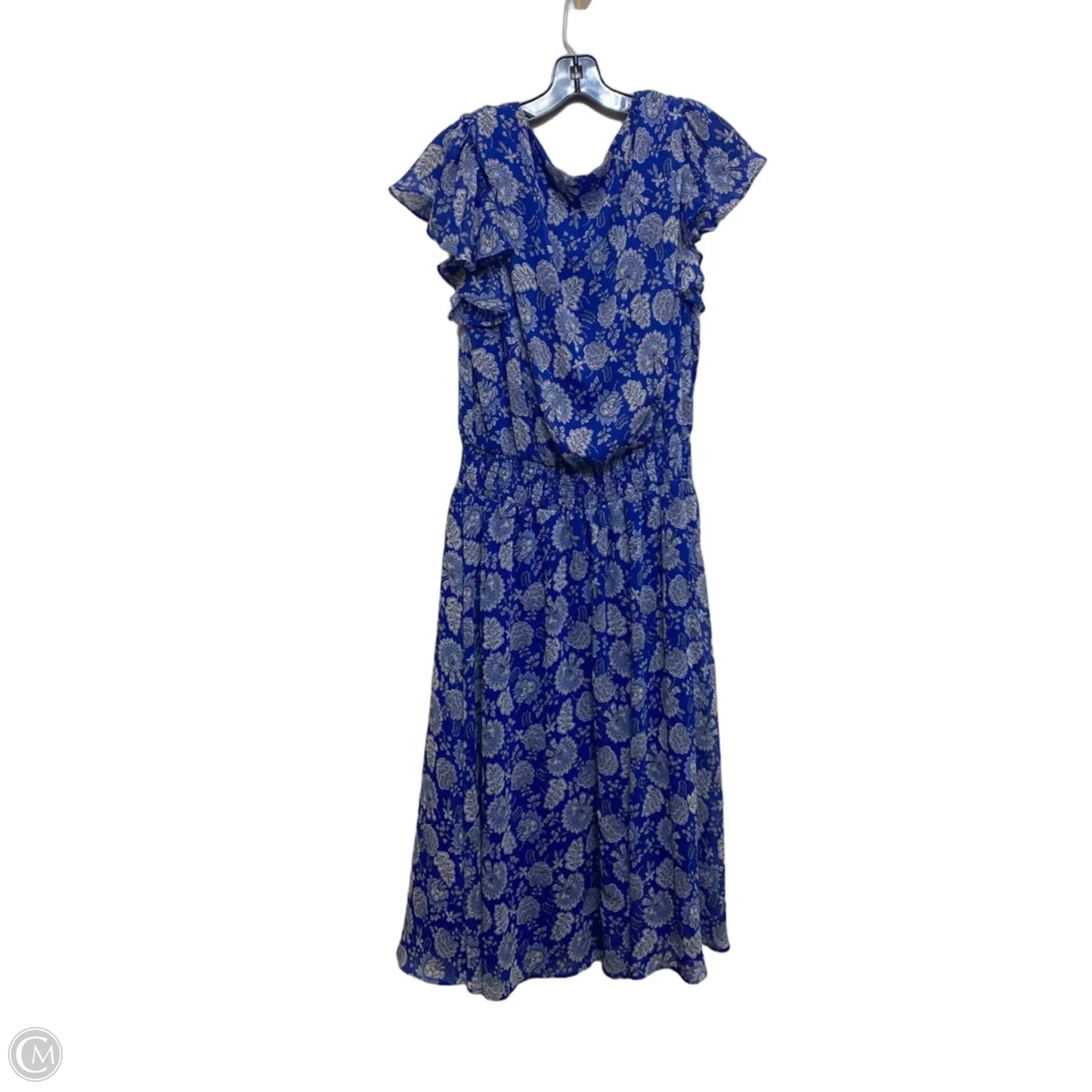 Dress Casual Maxi By Msk In Blue & White, Size: 2x