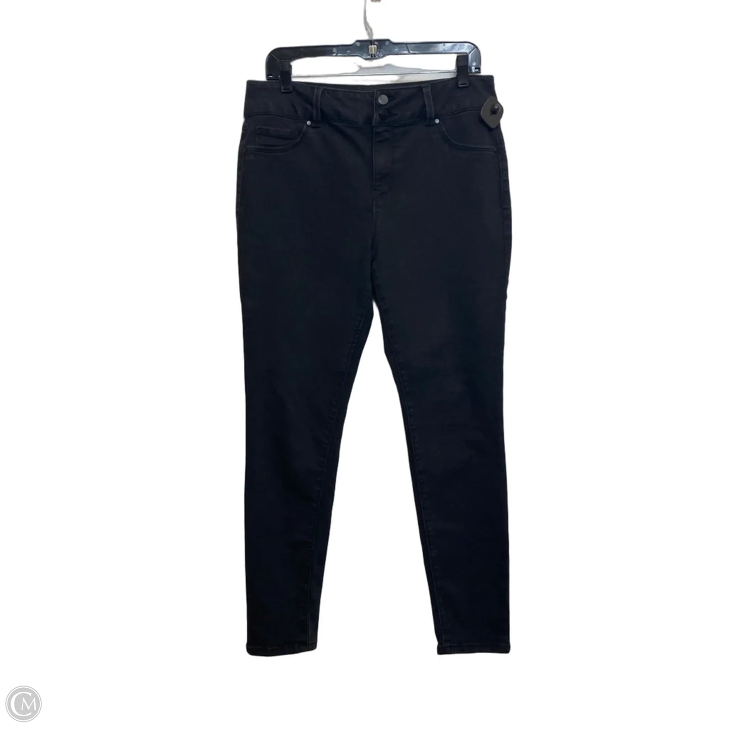Jeans Skinny By D Jeans In Black Denim, Size: 12