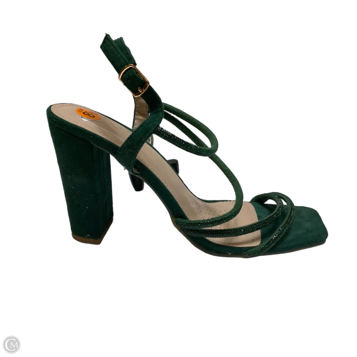 Sandals Heels Block By Windsor In Green, Size: 8.5