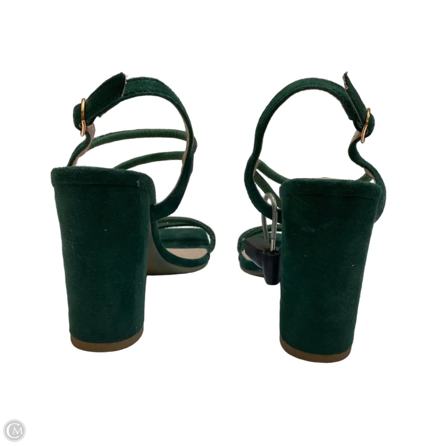 Sandals Heels Block By Windsor In Green, Size: 8.5