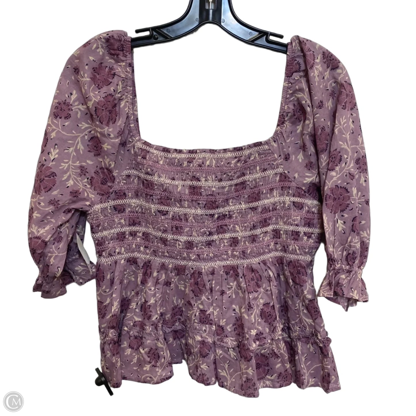 Top Short Sleeve By American Eagle In Purple, Size: M