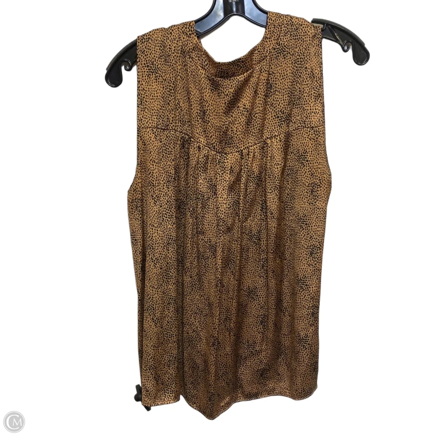 Top Sleeveless By Sincerely Jules In Black & Brown, Size: L