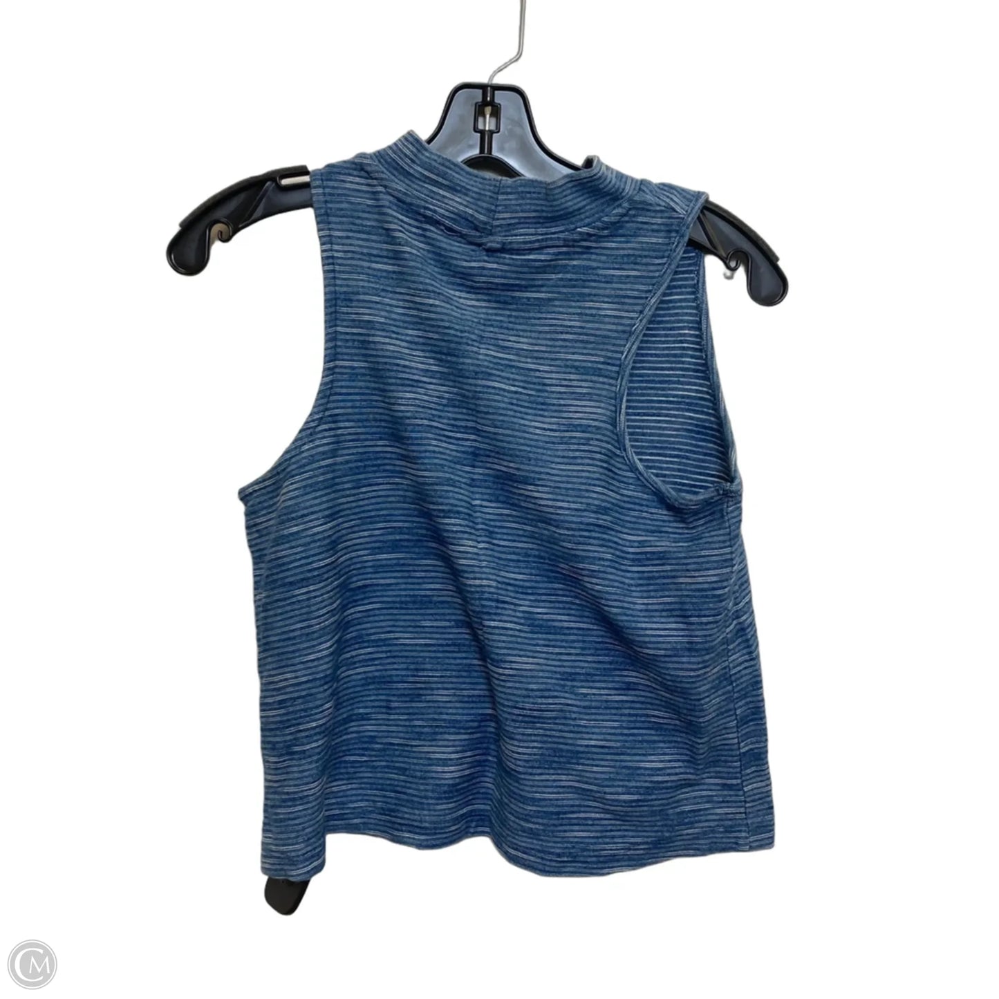 Top Sleeveless By Postmark In Blue & White, Size: M