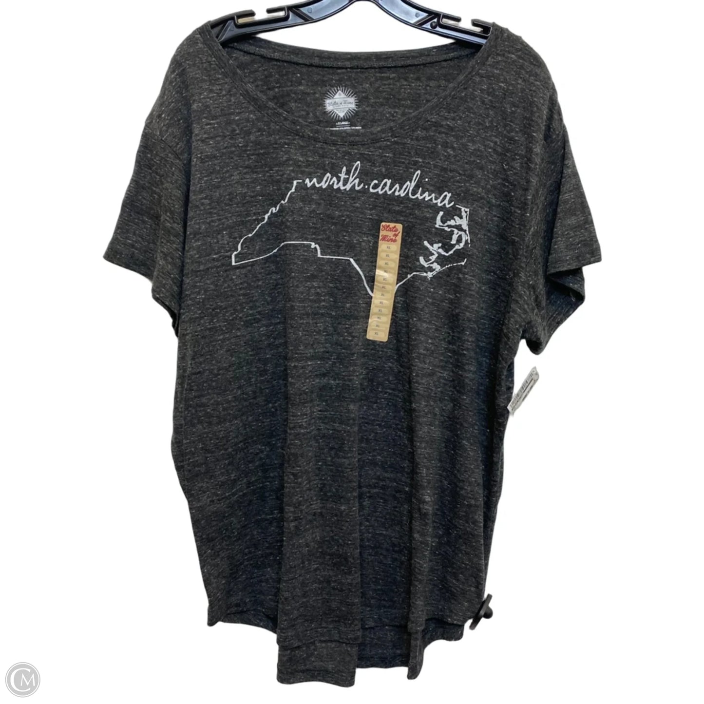 Top Short Sleeve Basic By State Of Mine In Grey, Size: Xl