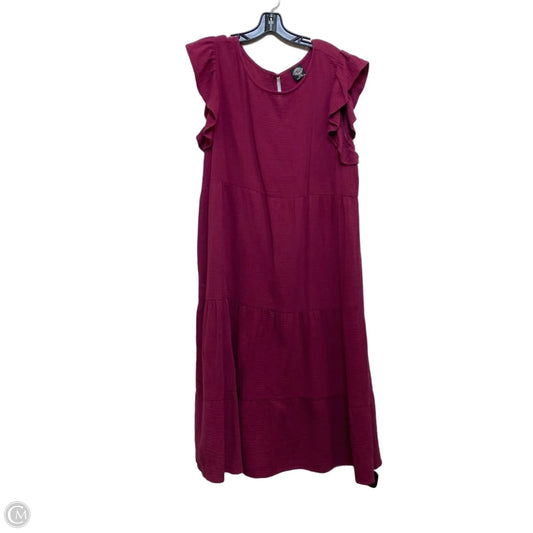 Dress Casual Midi By Cal Style In Red, Size: Xxl