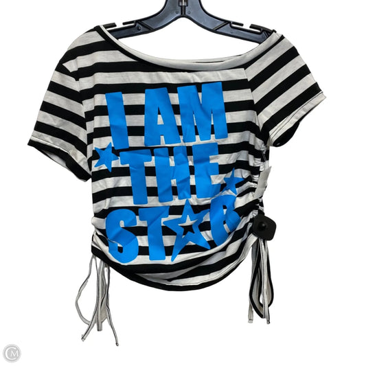 Top Short Sleeve By Romwe In Black & White, Size: L