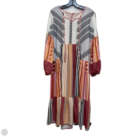 Dress Casual Maxi By Cmc In Red & White, Size: S