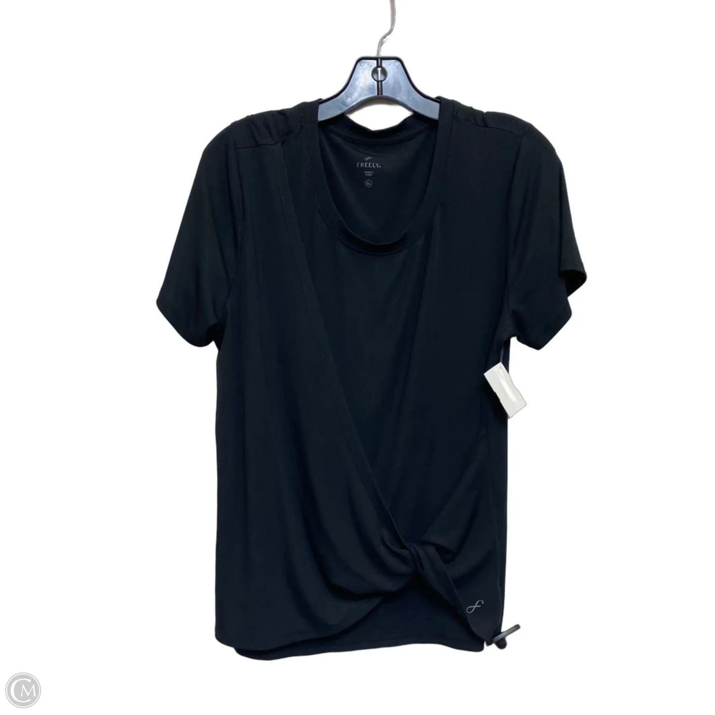 Athletic Top Short Sleeve By Freely In Black, Size: Xl