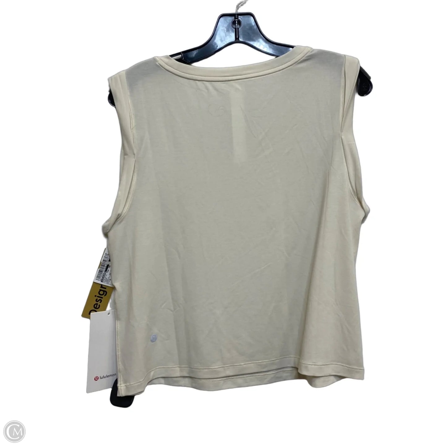 Athletic Tank Top Designer By Lululemon In Cream, Size: M