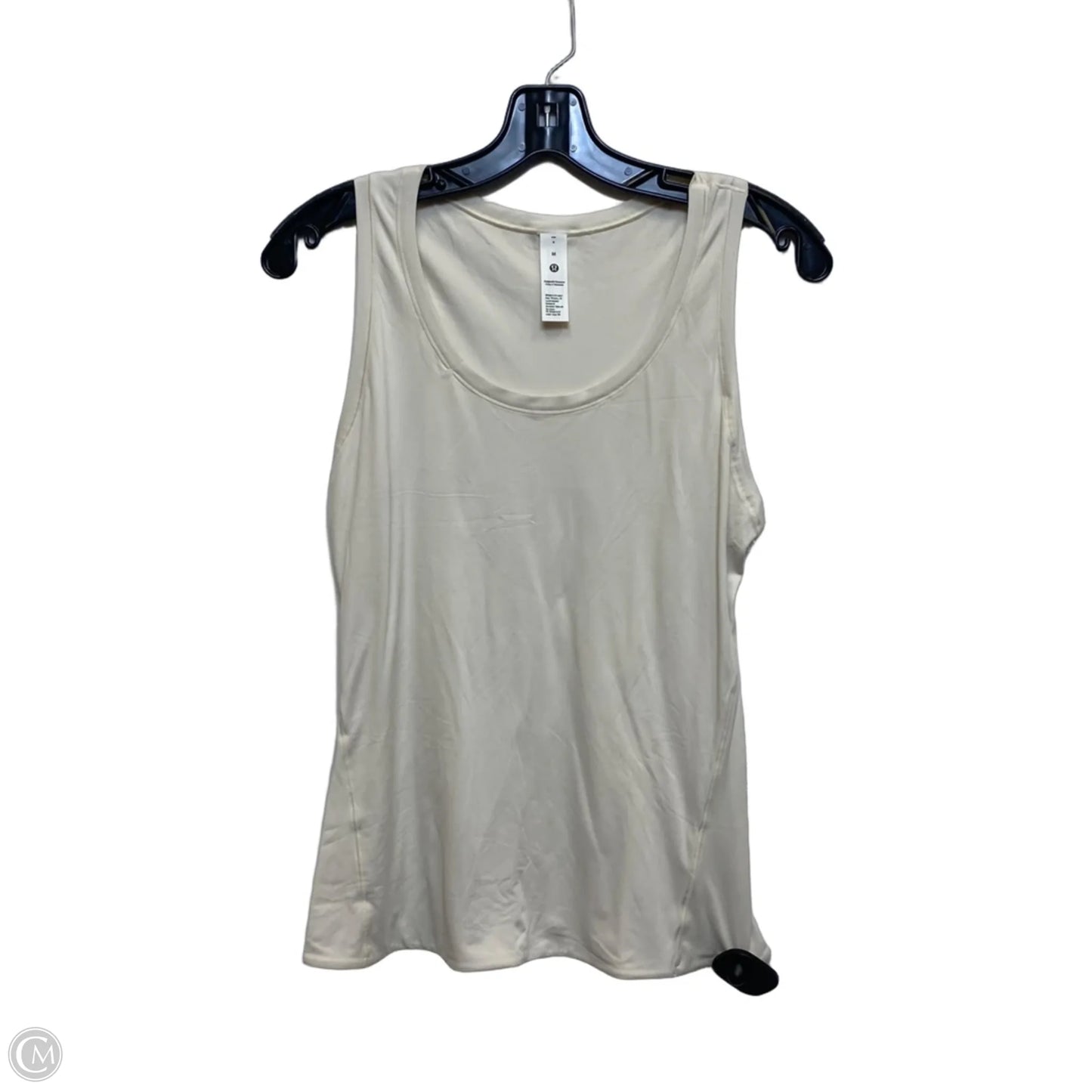 Athletic Tank Top Designer By Lululemon In Cream, Size: M