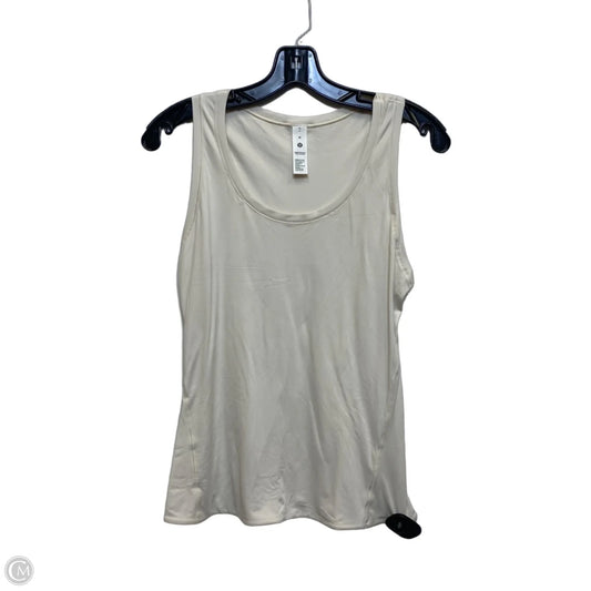 Athletic Tank Top Designer By Lululemon In Cream, Size: M