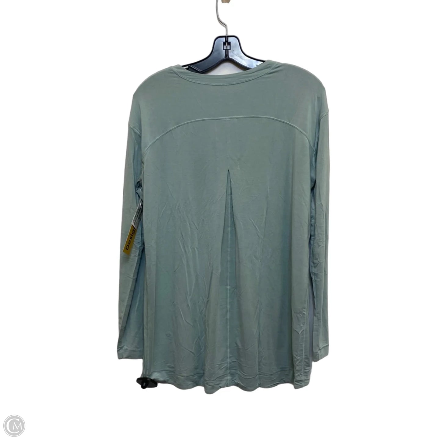 Athletic Top Long Sleeve Crewneck Designer By Lululemon In Green, Size: M