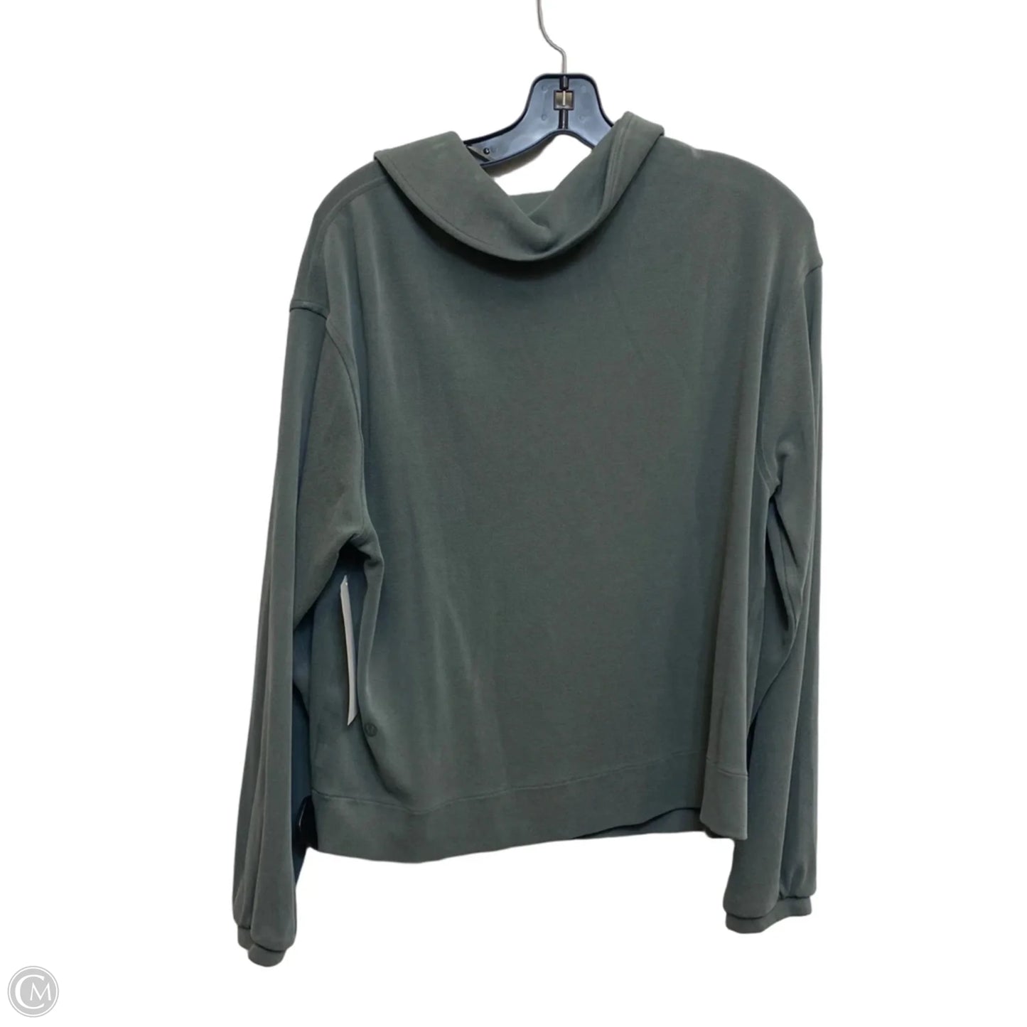 Athletic Top Long Sleeve Collar Designer By Lululemon In Green, Size: Xs