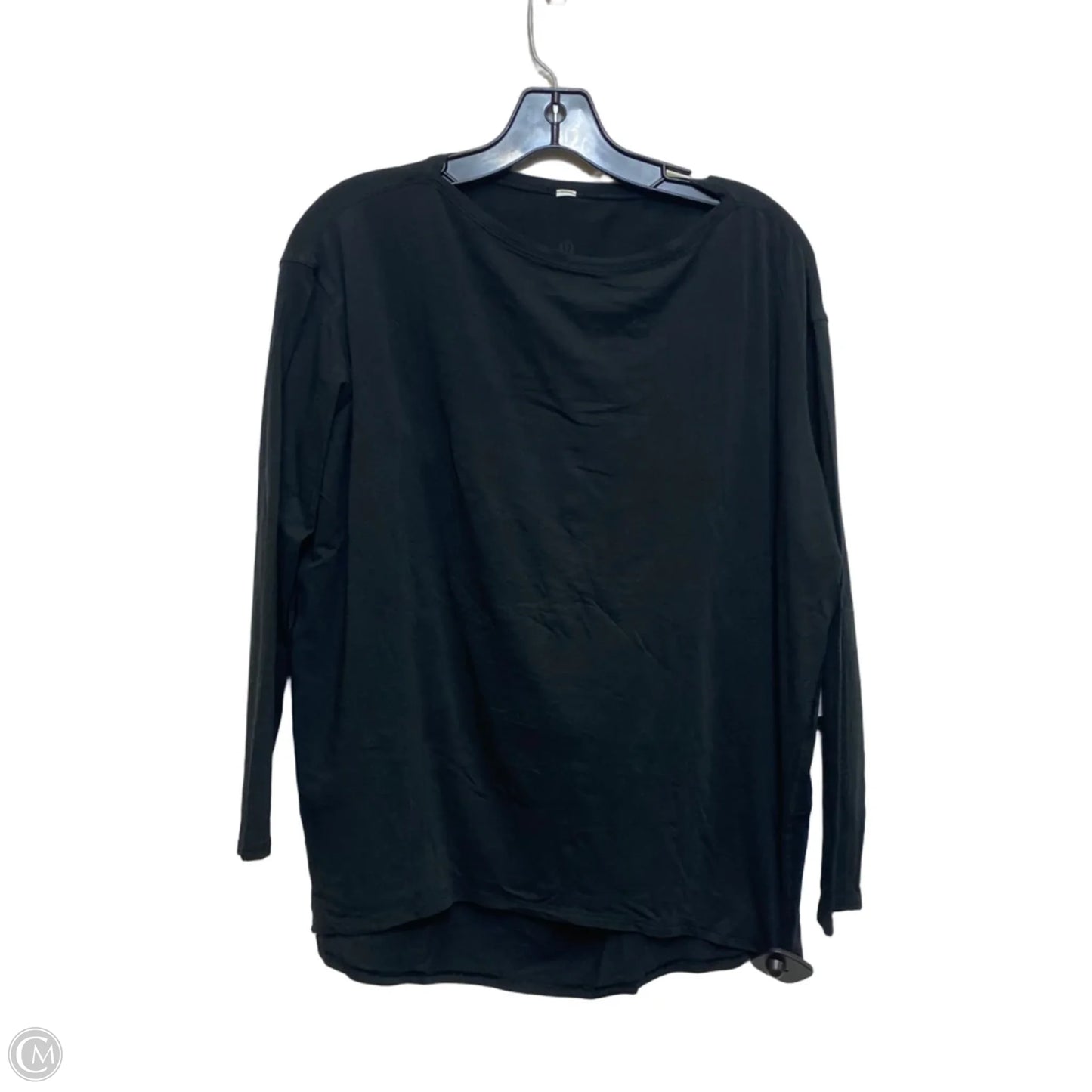 Athletic Top Long Sleeve Crewneck Designer By Lululemon In Black, Size: S