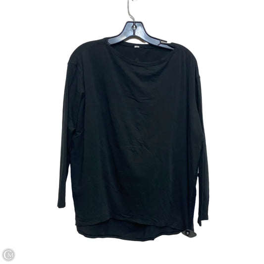 Athletic Top Long Sleeve Crewneck Designer By Lululemon In Black, Size: S