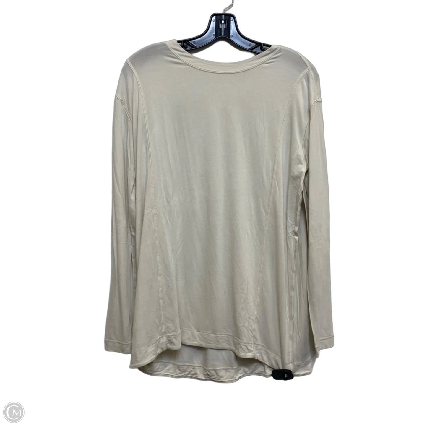 Athletic Top Long Sleeve Crewneck Designer By Lululemon In Cream, Size: S