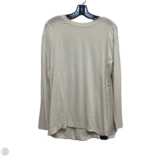 Athletic Top Long Sleeve Crewneck Designer By Lululemon In Cream, Size: S