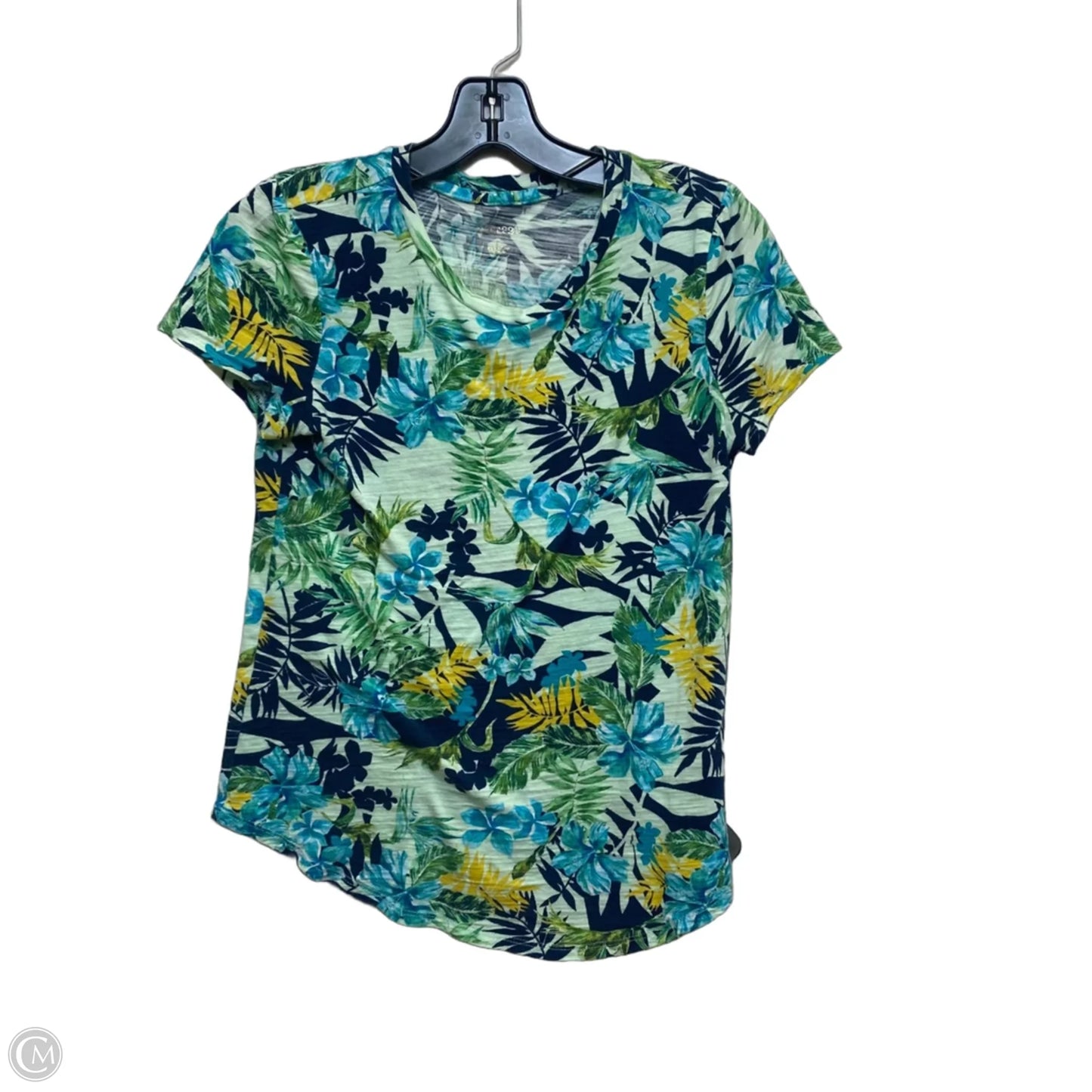 Top Short Sleeve Basic By Dept 222 In Blue & Green, Size: S