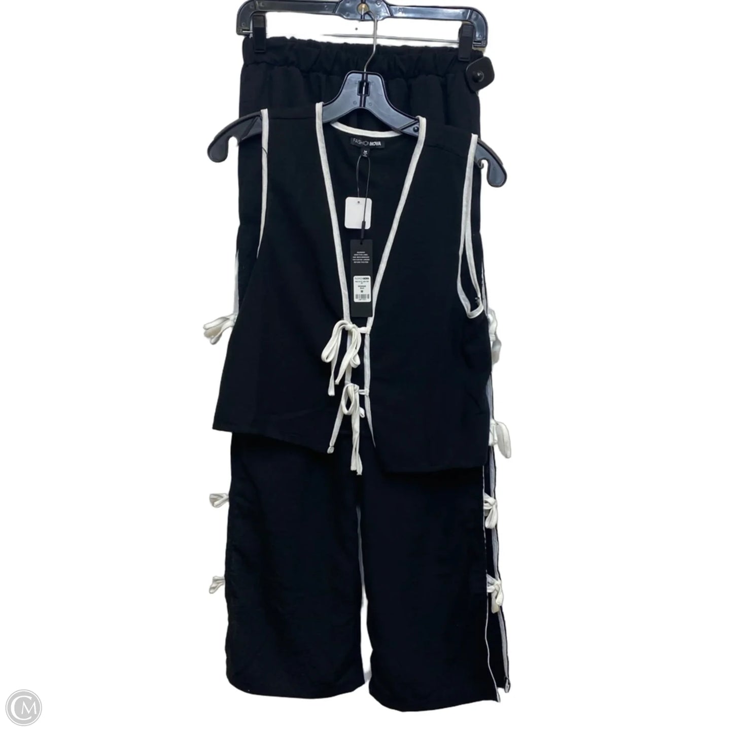 Pants Set 2pc By Fashion Nova In Black & White, Size: M