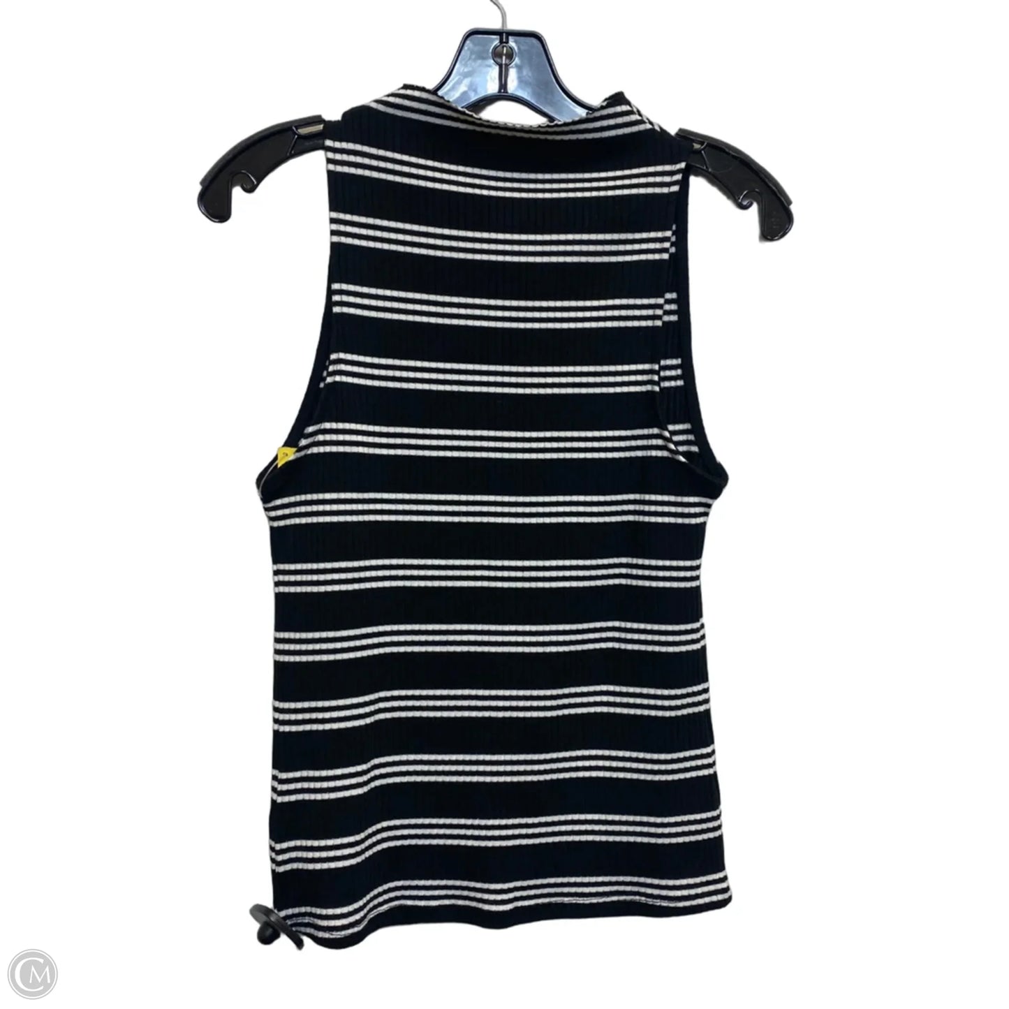 Top Sleeveless By Maeve In Black & White, Size: M