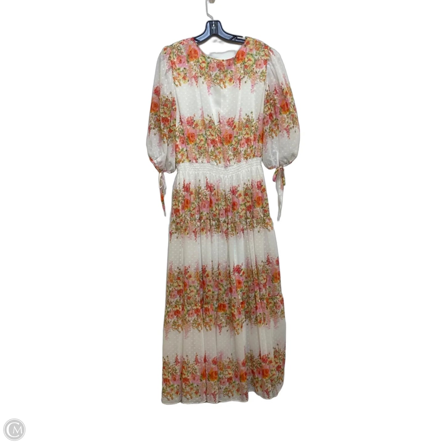Dress Party Long By Taylor In Pink & White, Size: Xl