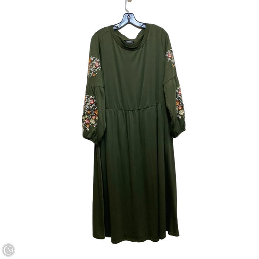 Dress Casual Midi By Bloomchic In Green, Size: 1x