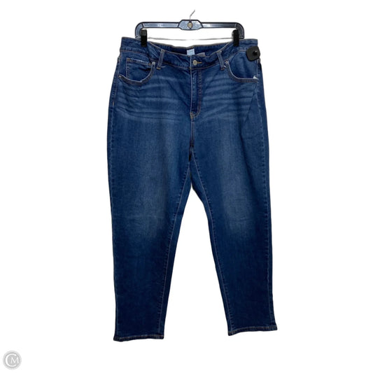 Jeans Skinny By Time And Tru In Blue Denim, Size: 18