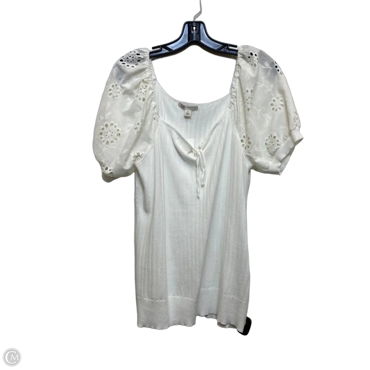 Top Short Sleeve By Cato In Cream, Size: Xl